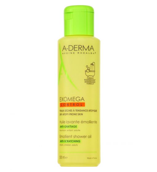 A-derma Exomega control Huile lavante émolliente anti-grattage 500 ml