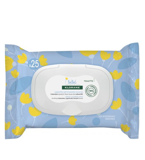 Klorane Bébé Lingettes Nettoyantes Douces – 25 Pièces