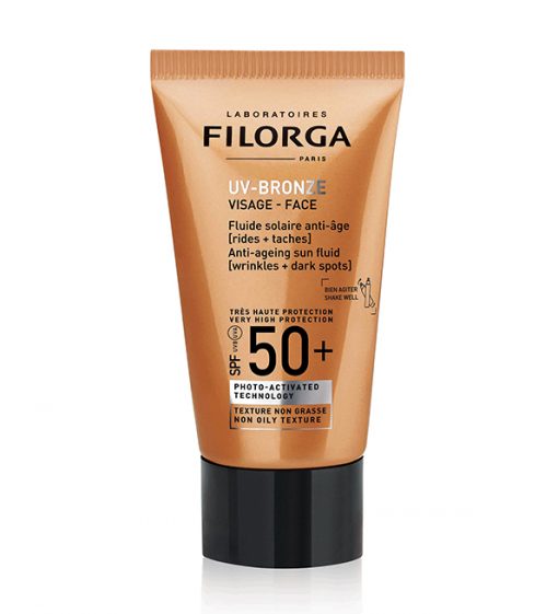 FILORGA UV-Bronze Visage Fluide Solaire Anti-Âge SPF50+ – 40 ml