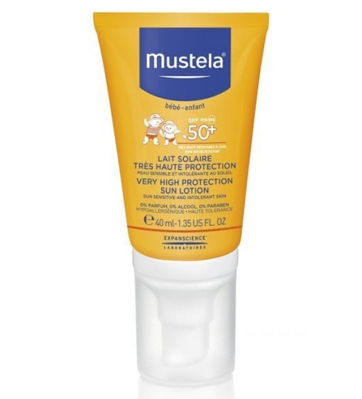 Mustela Lait Solaire Très Haute Protection SPF 50+ – 40 ml