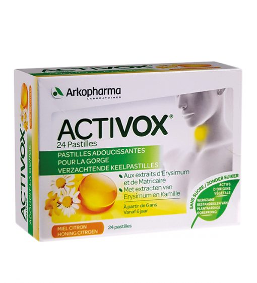 PR Activox Pastilles – Arôme Miel Citron – 24 Pastilles