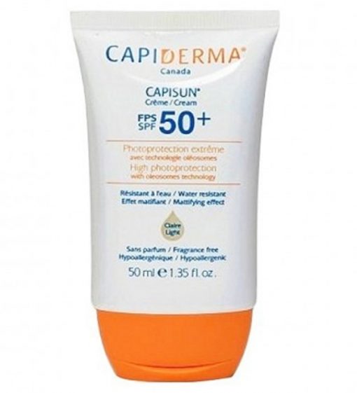 Capiderma – Capisun Crème solaire teintée claire SPF50+ – 50 ml