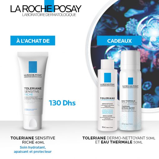 La Roche-Posay Toleriane Sensitive Riche Crème Hydratante Peau Sèche à Très Sèche | 40ml