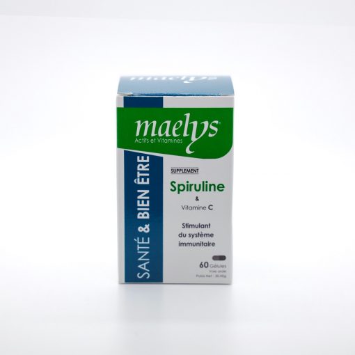 Maelys Spiruline & Vitamine C – 60 gélules – Image 2