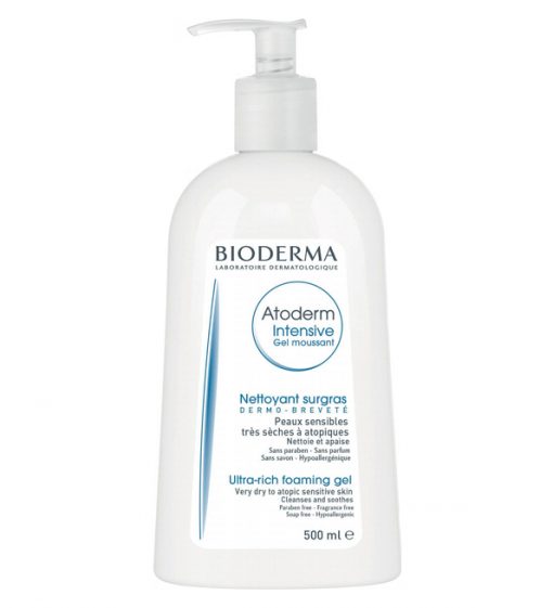 Bioderma Atoderm Intensive Gel Moussant | Gel moussant ultra-doux pour peaux sèches à atopiques | 500 ml