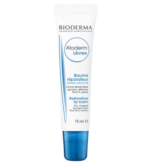 Bioderma Atoderm Baume Lèvres | Baume réparateur pour lèvres sèches et abîmées | 15 ml