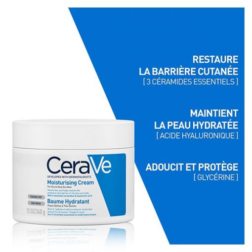 CeraVe Baume Hydratant Nourrissant Peau Sèche à Très Sèche | 340g – Image 3