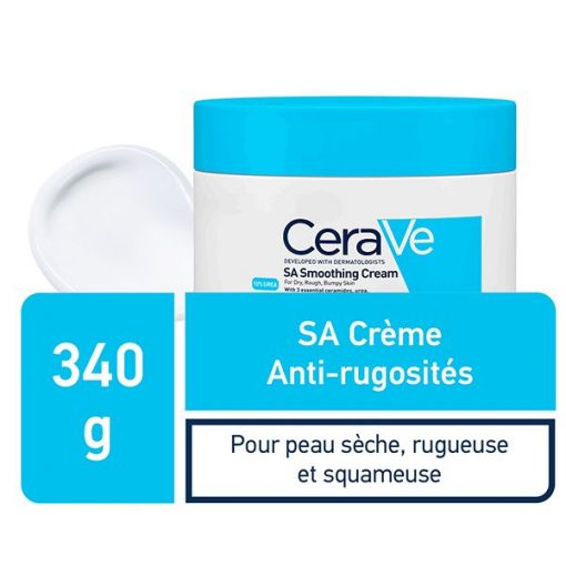 CeraVe SA Crème Anti-Rugosités Peau Sèche et Squameuse | 340g