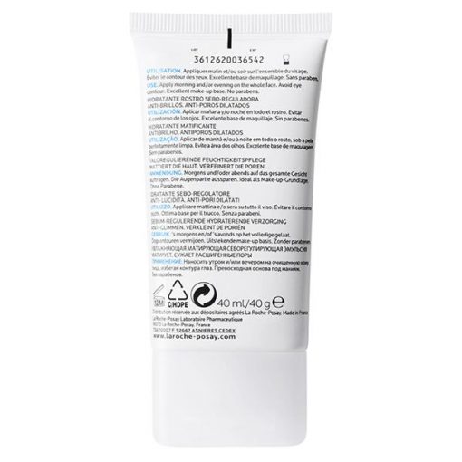 La Roche-Posay Effaclar Mat Hydratant Sébo-Régulateur Peau Grasse et Sensible | 40ml – Image 3