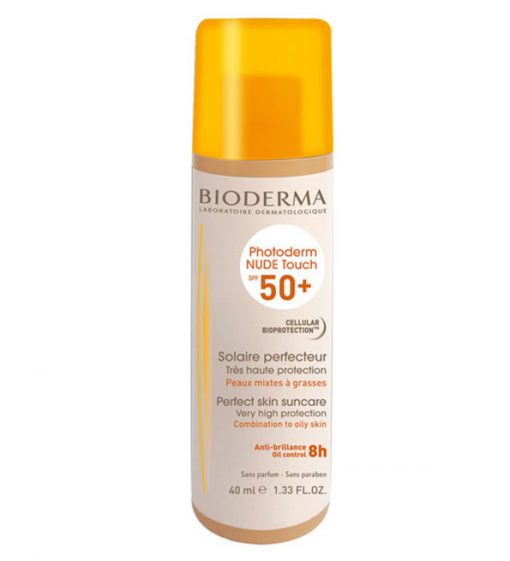 Bioderma Photoderm Nude Touch Spf 50+ Teinte Naturelle | Crème solaire teintée SPF 50+ teinte naturelle | 40 ml