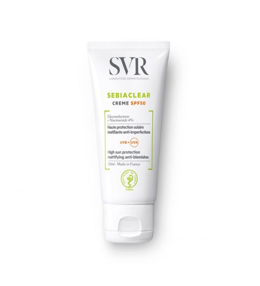 SVR SEBIACLEAR Crème SPF50 | Crème solaire matifiante SPF50 | 50 ml