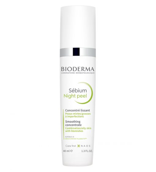 Bioderma Sébium Night Peel | Soin nuit peeling régénérant pour peaux mixtes à grasses | 40 ml