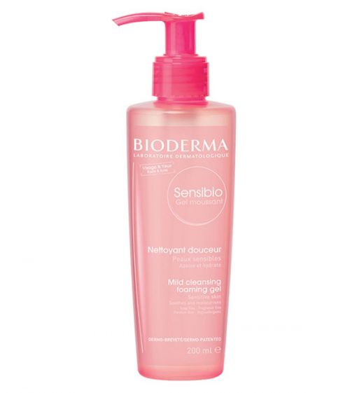 Bioderma Sensibio Gel Moussant Nettoyant Douceur | Gel nettoyant doux pour peaux sensibles | 200 ml