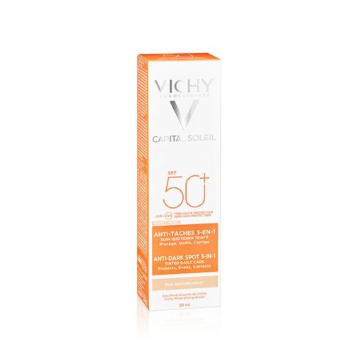 Vichy Capital Soleil Soin Anti-Taches Teinté 3en1 SPF50+ Tous Types de Peaux | 50ml