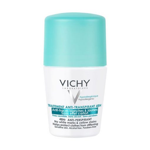 Vichy Dermo-Tolérance Déodorant 48H Anti-Traces Jaunes et Blanches Bille Peau Sensible | 50ml