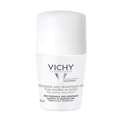 Vichy Dermo-Tolérance Déodorant Anti-Transpirant 48H Bille Peau Sensible ou Epilée | 50ml